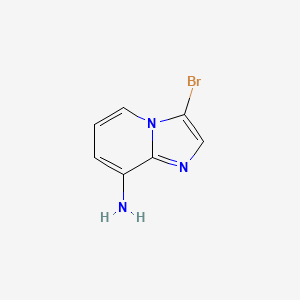 molecular formula C7H6BrN3 B566982 3-溴咪唑并[1,2-A]吡啶-8-胺 CAS No. 1232431-81-0