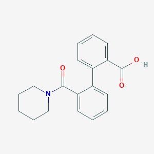 2-[2-(piperidine-1-carbonyl)phenyl]benzoic acid