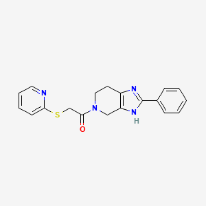 molecular formula C19H18N4OS B5669845 2-phenyl-5-[(pyridin-2-ylthio)acetyl]-4,5,6,7-tetrahydro-1H-imidazo[4,5-c]pyridine 