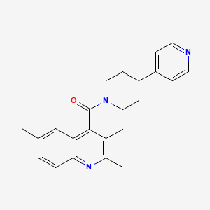 molecular formula C23H25N3O B5669855 2,3,6-trimethyl-4-{[4-(4-pyridinyl)-1-piperidinyl]carbonyl}quinoline 