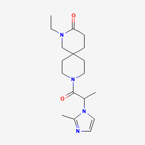 2-ethyl-9-[2-(2-methyl-1H-imidazol-1-yl)propanoyl]-2,9-diazaspiro[5.5]undecan-3-one