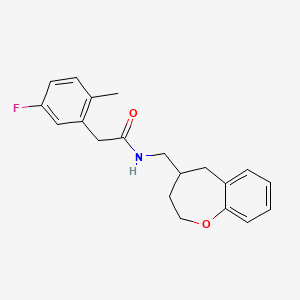 molecular formula C20H22FNO2 B5669865 2-(5-fluoro-2-methylphenyl)-N-(2,3,4,5-tetrahydro-1-benzoxepin-4-ylmethyl)acetamide 