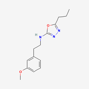 molecular formula C14H19N3O2 B5669875 N-[2-(3-methoxyphenyl)ethyl]-5-propyl-1,3,4-oxadiazol-2-amine 