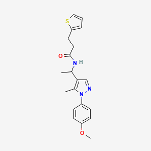 molecular formula C20H23N3O2S B5669891 N-{1-[1-(4-methoxyphenyl)-5-methyl-1H-pyrazol-4-yl]ethyl}-3-(2-thienyl)propanamide 