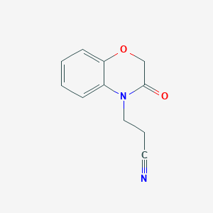 molecular formula C11H10N2O2 B056699 2,3-二氢-3-氧代-4H-1,4-苯并恶嗪-4-丙腈 CAS No. 23866-12-8