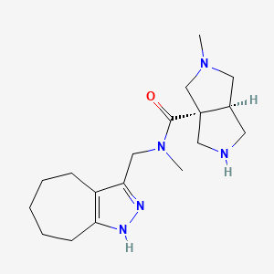 rel-(3aR,6aR)-N-(1,4,5,6,7,8-hexahydrocyclohepta[c]pyrazol-3-ylmethyl)-N,2-dimethylhexahydropyrrolo[3,4-c]pyrrole-3a(1H)-carboxamide dihydrochloride
