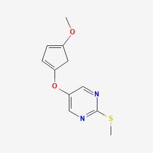 B566991 5-((4-Methoxycyclopenta-1,3-dien-1-yl)oxy)-2-(methylthio)pyrimidine CAS No. 1245648-98-9