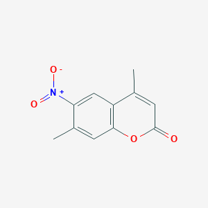 molecular formula C11H9NO4 B5669944 4,7-dimethyl-6-nitro-2H-chromen-2-one CAS No. 6162-48-7