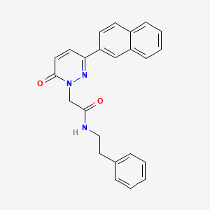 molecular formula C24H21N3O2 B5669949 2-[3-(2-naphthyl)-6-oxo-1(6H)-pyridazinyl]-N-(2-phenylethyl)acetamide 