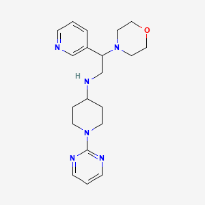 molecular formula C20H28N6O B5669966 N-(2-morpholin-4-yl-2-pyridin-3-ylethyl)-1-pyrimidin-2-ylpiperidin-4-amine 