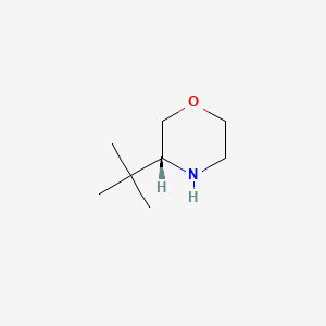molecular formula C8H17NO B566998 (R)-3-(叔丁基)吗啉 CAS No. 1286768-66-8