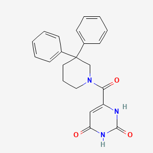 molecular formula C22H21N3O3 B5669997 6-[(3,3-diphenylpiperidin-1-yl)carbonyl]pyrimidine-2,4(1H,3H)-dione 