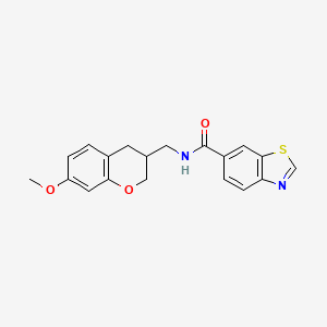 molecular formula C19H18N2O3S B5670020 N-[(7-methoxy-3,4-dihydro-2H-chromen-3-yl)methyl]-1,3-benzothiazole-6-carboxamide 