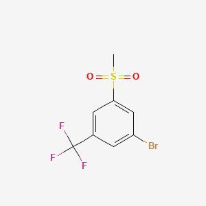 molecular formula C8H6BrF3O2S B567003 1-溴-3-(甲磺酰基)-5-(三氟甲基)苯 CAS No. 1215205-96-1