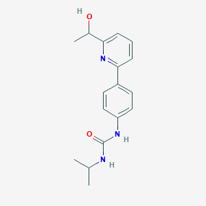 molecular formula C17H21N3O2 B5670042 N-{4-[6-(1-hydroxyethyl)pyridin-2-yl]phenyl}-N'-isopropylurea 