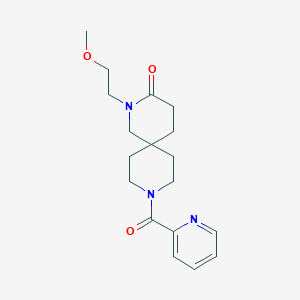 molecular formula C18H25N3O3 B5670047 2-(2-methoxyethyl)-9-(pyridin-2-ylcarbonyl)-2,9-diazaspiro[5.5]undecan-3-one 