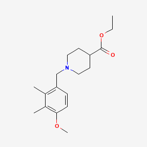 molecular formula C18H27NO3 B5670095 ethyl 1-(4-methoxy-2,3-dimethylbenzyl)-4-piperidinecarboxylate 