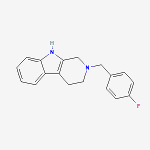 molecular formula C18H17FN2 B5670102 2-(4-fluorobenzyl)-2,3,4,9-tetrahydro-1H-beta-carboline 