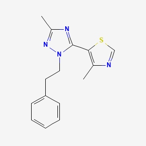 3-methyl-5-(4-methyl-1,3-thiazol-5-yl)-1-(2-phenylethyl)-1H-1,2,4-triazole