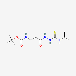 molecular formula C12H24N4O3S B567012 tert-Butyl (3-(2-(isopropylcarbamothioyl)hydrazinyl)-3-oxopropyl)carbamate CAS No. 1359706-25-4