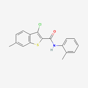 molecular formula C17H14ClNOS B5670127 3-chloro-6-methyl-N-(2-methylphenyl)-1-benzothiophene-2-carboxamide 