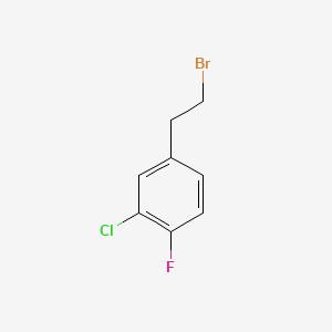 molecular formula C8H7BrClF B567013 4-(2-溴乙基)-2-氯-1-氟苯 CAS No. 1260809-91-3