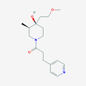 molecular formula C17H26N2O3 B5670131 (3R*,4R*)-4-(2-methoxyethyl)-3-methyl-1-[3-(4-pyridinyl)propanoyl]-4-piperidinol 