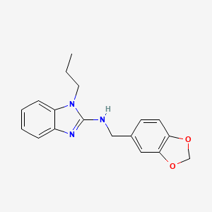 molecular formula C18H19N3O2 B5670146 N-(1,3-benzodioxol-5-ylmethyl)-1-propyl-1H-benzimidazol-2-amine 