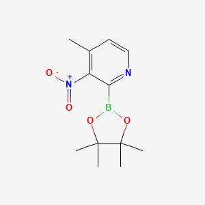 4-Methyl-3-nitro-2-(4,4,5,5-tetramethyl-1,3,2-dioxaborolan-2-yl)pyridine