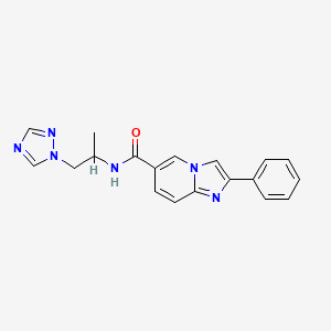 N-[1-methyl-2-(1H-1,2,4-triazol-1-yl)ethyl]-2-phenylimidazo[1,2-a]pyridine-6-carboxamide