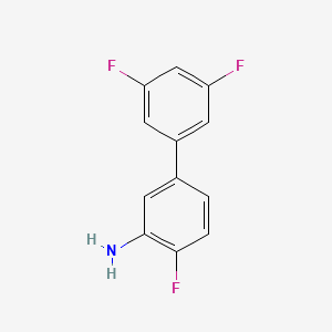 molecular formula C12H8F3N B567016 3',4,5'-三氟联苯-3-胺 CAS No. 1226211-84-2