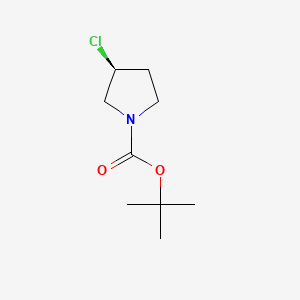 molecular formula C9H16ClNO2 B567017 (S)-叔丁基 3-氯吡咯烷-1-羧酸酯 CAS No. 1289584-82-2
