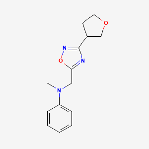 N-methyl-N-{[3-(tetrahydrofuran-3-yl)-1,2,4-oxadiazol-5-yl]methyl}aniline