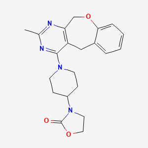 molecular formula C21H24N4O3 B5670187 3-[1-(2-methyl-5,11-dihydro[1]benzoxepino[3,4-d]pyrimidin-4-yl)piperidin-4-yl]-1,3-oxazolidin-2-one 