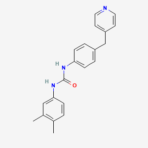 molecular formula C21H21N3O B5670190 N-(3,4-dimethylphenyl)-N'-[4-(4-pyridinylmethyl)phenyl]urea 