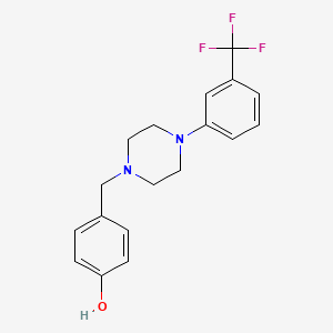 molecular formula C18H19F3N2O B5670192 4-({4-[3-(trifluoromethyl)phenyl]-1-piperazinyl}methyl)phenol 