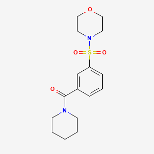 molecular formula C16H22N2O4S B5670196 4-{[3-(1-piperidinylcarbonyl)phenyl]sulfonyl}morpholine 