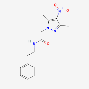 2-(3,5-dimethyl-4-nitro-1H-pyrazol-1-yl)-N-(2-phenylethyl)acetamide