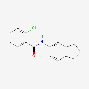 molecular formula C16H14ClNO B5670224 2-chloro-N-(2,3-dihydro-1H-inden-5-yl)benzamide 