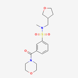 molecular formula C17H24N2O5S B5670253 N-methyl-3-(morpholin-4-ylcarbonyl)-N-(tetrahydrofuran-3-ylmethyl)benzenesulfonamide 