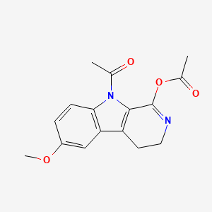 9-acetyl-6-methoxy-4,9-dihydro-3H-beta-carbolin-1-yl acetate