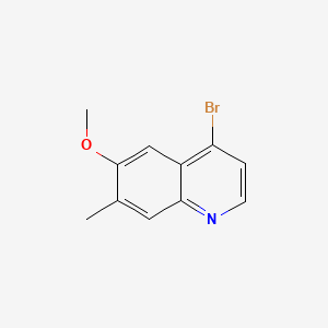 molecular formula C11H10BrNO B567027 4-Bromo-6-methoxy-7-methylquinoline CAS No. 1359703-75-5