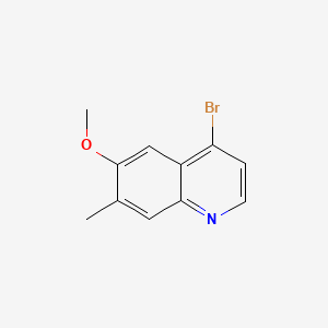 molecular formula C11H10BrNO B567027 4-溴-6-甲氧基-7-甲基喹啉 CAS No. 1359703-75-5