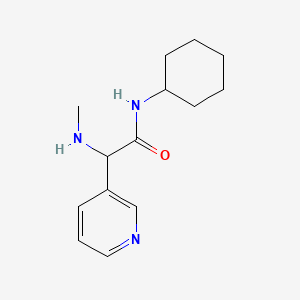 molecular formula C14H21N3O B567028 N-Cyclohexyl-2-(methylamino)-2-(pyridin-3-yl)acetamide CAS No. 1251023-39-8