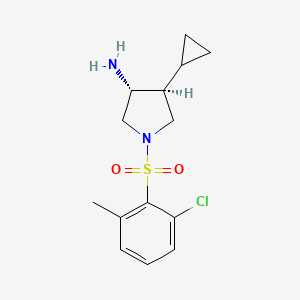 (3R*,4S*)-1-[(2-chloro-6-methylphenyl)sulfonyl]-4-cyclopropylpyrrolidin-3-amine