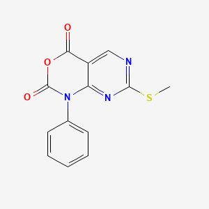 molecular formula C13H9N3O3S B567030 7-(甲硫基)-1-苯基-1H-嘧啶并[4,5-D][1,3]恶嗪-2,4-二酮 CAS No. 1253789-66-0