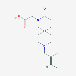 2-{9-[(2E)-2-methyl-2-buten-1-yl]-3-oxo-2,9-diazaspiro[5.5]undec-2-yl}propanoic acid