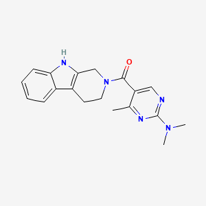 molecular formula C19H21N5O B5670309 N,N,4-trimethyl-5-(1,3,4,9-tetrahydro-2H-beta-carbolin-2-ylcarbonyl)-2-pyrimidinamine 