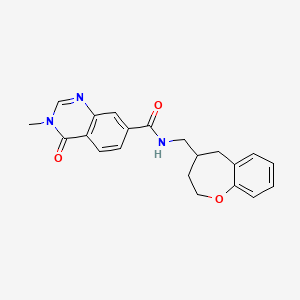 3-methyl-4-oxo-N-(2,3,4,5-tetrahydro-1-benzoxepin-4-ylmethyl)-3,4-dihydroquinazoline-7-carboxamide