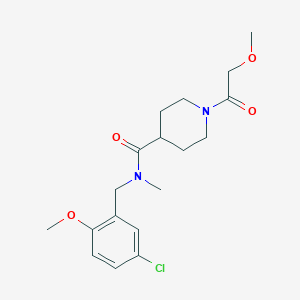 N-(5-chloro-2-methoxybenzyl)-1-(methoxyacetyl)-N-methyl-4-piperidinecarboxamide